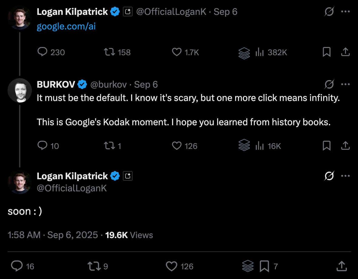 Google testează AI Mode ca interfață implicită pentru Search; Google.com/ai redirecționează deja spre noul format