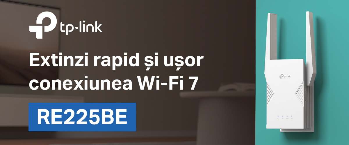 TP-Link RE225BE extinde rețeaua Wi-Fi 7 până pe terasă; Acoperire de până la 3,6 Gbps și suport pentru Multi-Link Operation