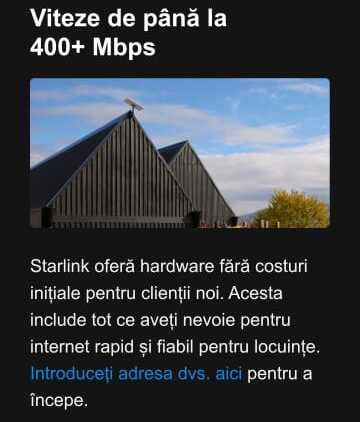 Starlink oferă internet prin satelit fără costuri inițiale; Abonamentul lunar ajunge la 225 lei