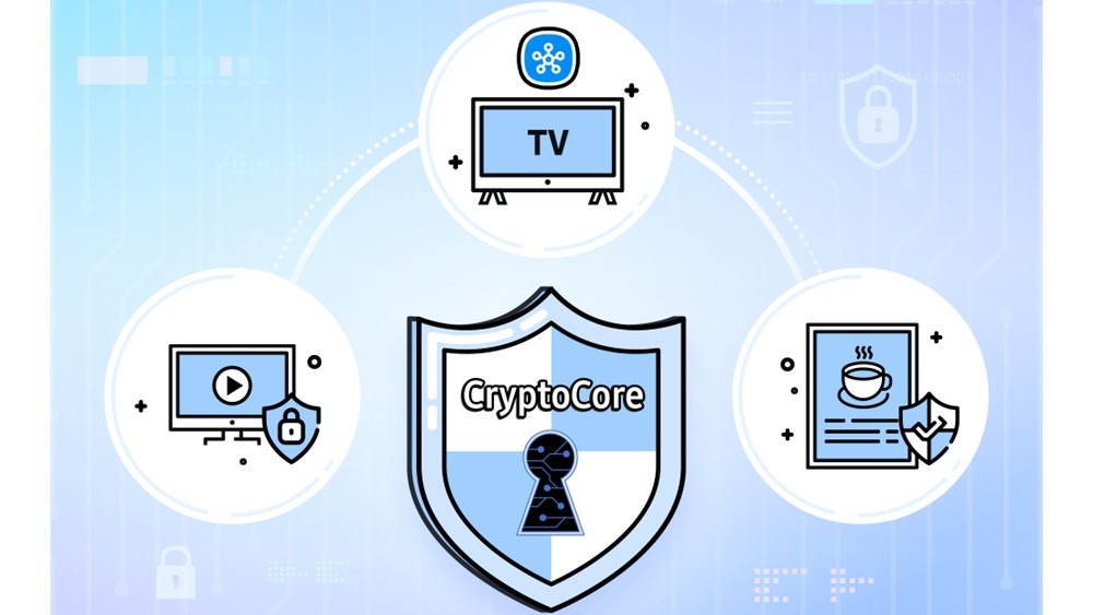 Modulul criptografic intern, Samsung CryptoCore, certificat FIPS 140-3 de NIST în 2024, este deja inclus în sistemul de operare Tizen folosit pe televizoarele Smart TV