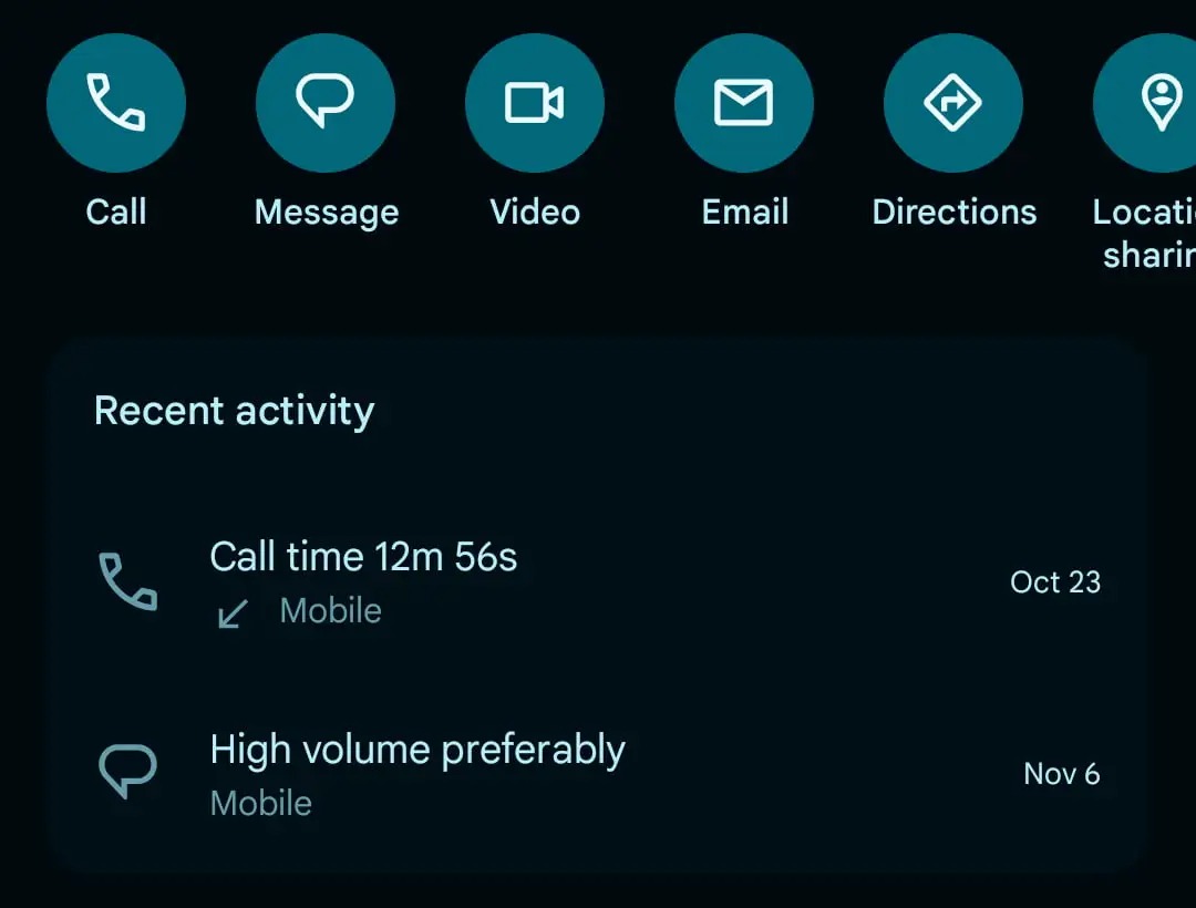„Recent activity” devine funcție standard în Google Contacts; Google aduce afișarea ultimelor interacțiuni și în afara ecosistemului Pixel