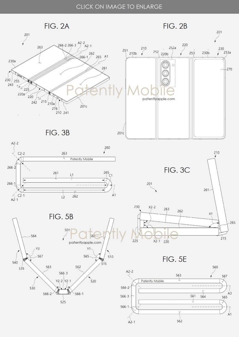 Trifoldul Samsung prinde contur în brevete recente; Galaxy Ring ar putea aduce UI adaptiv pe ceas