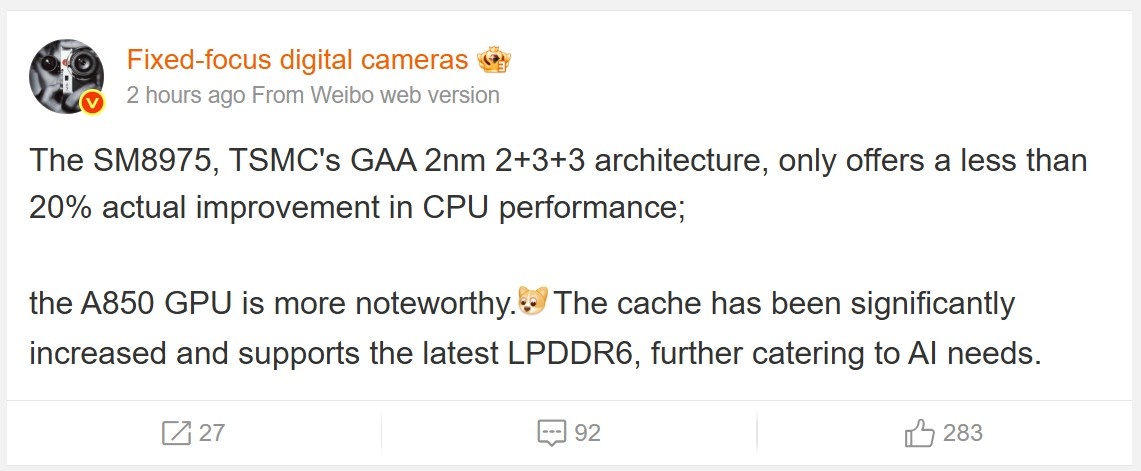 zvonurile indică un spor de sub 20% în performanța CPU comparativ cu Snapdragon 8 Elite Gen 5