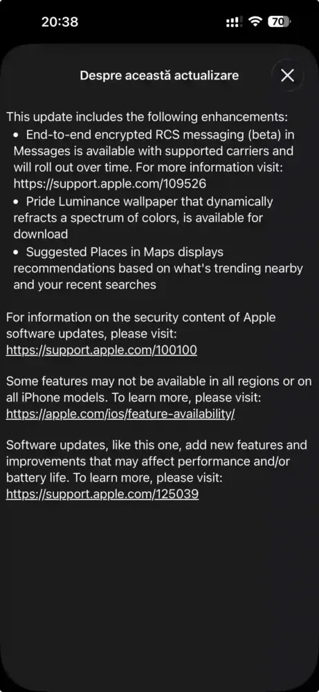 Apple a lansat iOS 26.5 RC 