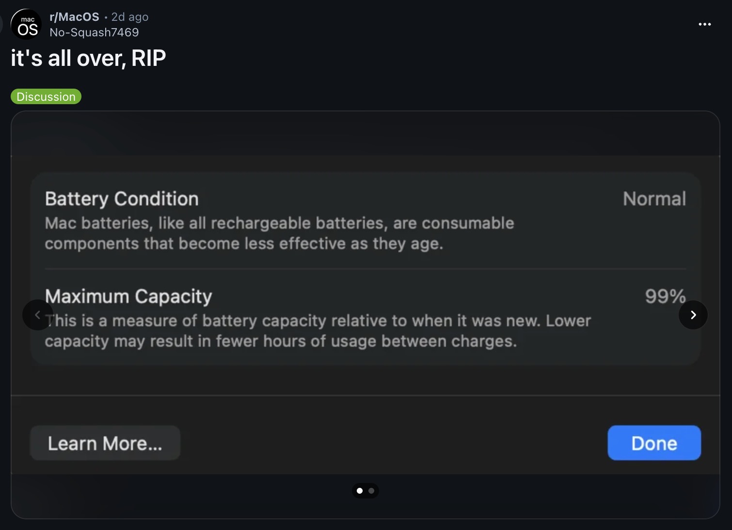 99% la bateria unui MacBook a stârnit sute de comentarii pe Reddit - utilizatorii Apple au transformat momentul într-o glumă colectivă