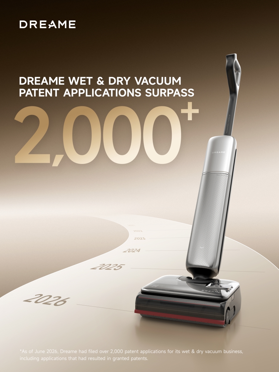 Dreame trece de 2.000 de cereri de brevet pentru aspiratoarele Wet & Dry; peste 800 sunt deja acordate