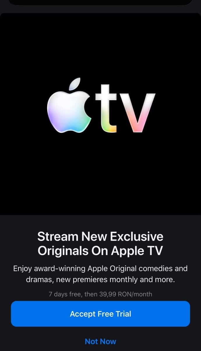 Apple TV își afișează prețul pentru România: 39,99 lei pe lună, dar lansarea nu este încă finalizată