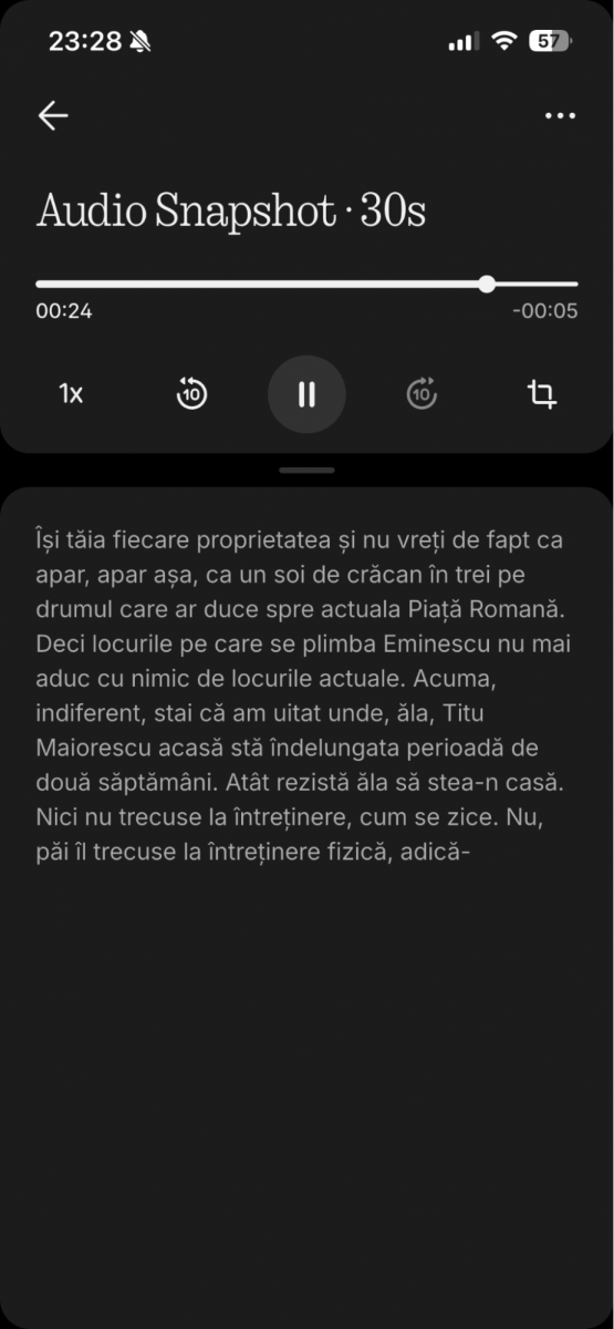 Pentru studenți, jurnaliști sau persoane care urmăresc podcasturi și cursuri online, funcția este super utilă