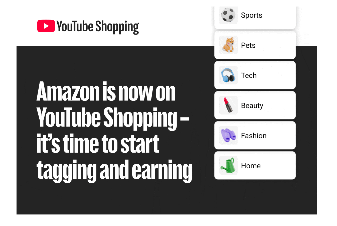 Amazon intră direct în YouTube Shopping: creatorii pot câștiga din produsele etichetate (România mai așteaptă)
