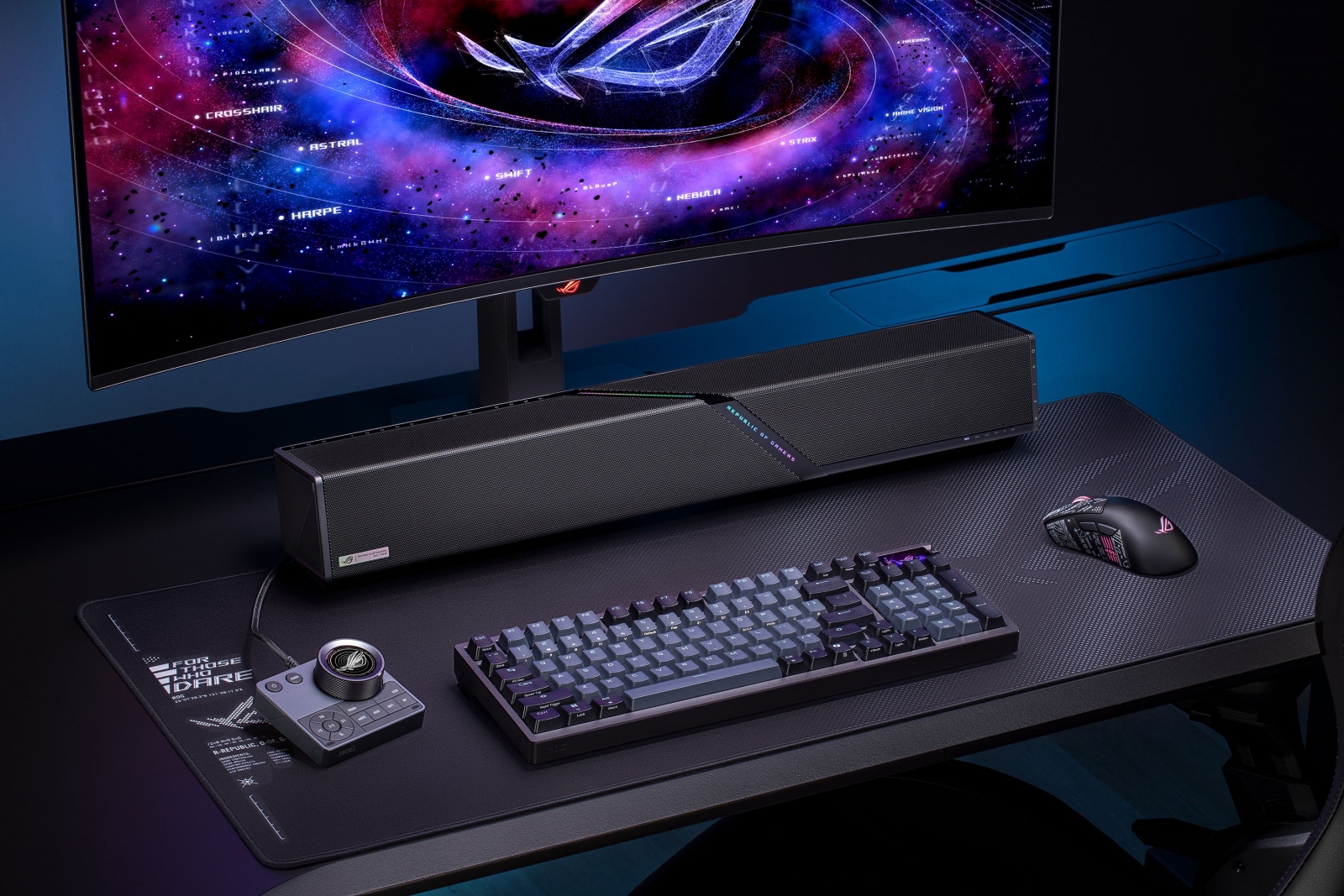 ROG Gjallar cu subwoofer și hub-ul de control