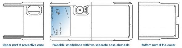 Brevet husa telefon pliabil