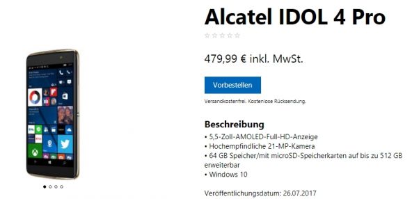 Alcatel Idol 4