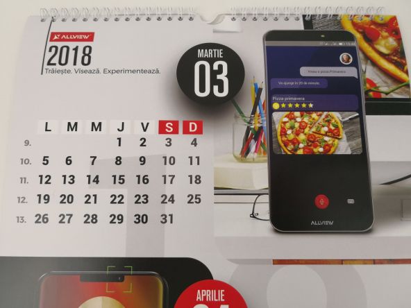 Calendar Allview Martie 2018