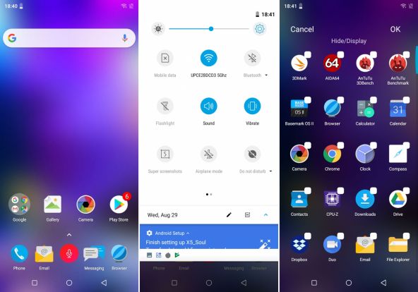 Interfata grafica Allview Soul X5