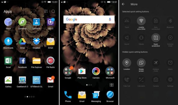 Interfata grafica Allview X3 Soul Plus