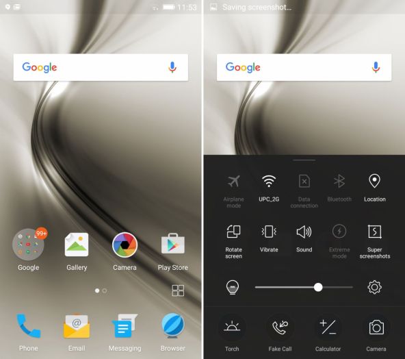 Interfata utilizator Allview X3 Soul