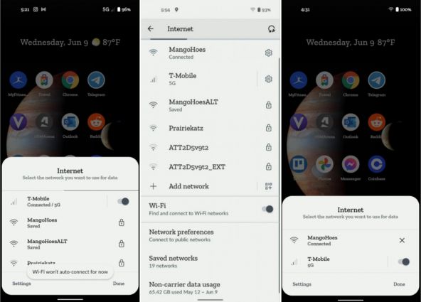 Internet Android 12