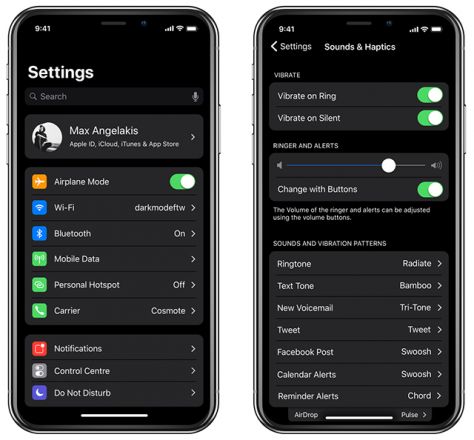 iOS 13 Dark Mode