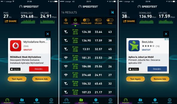 Speedtest iPhone 7 Plus