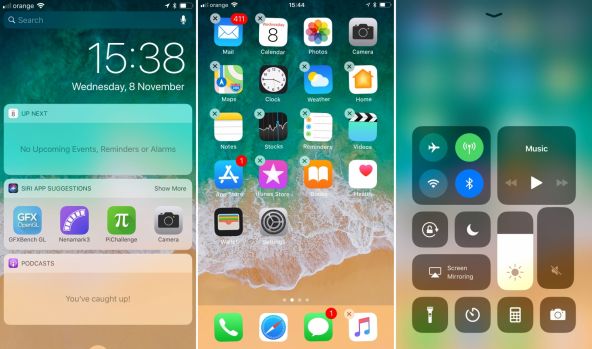 Interfata grafica iPhone 8 Plus