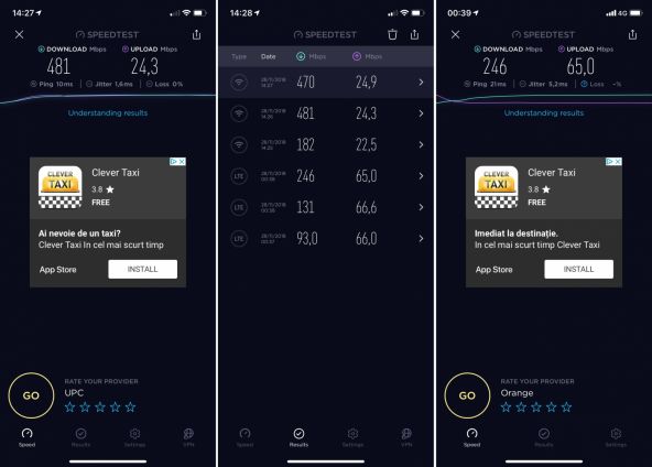 Speedtest Apple iPhone XR (Ookla)