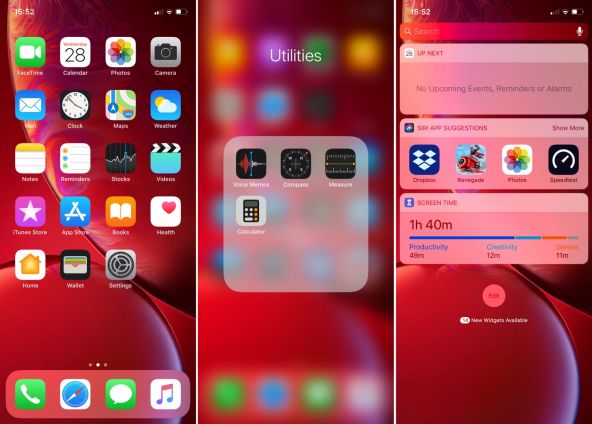 Apple iPhone XR, interfata grafica iOS 12