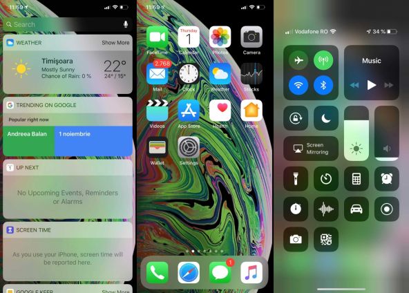 Apple iPhone XS Max Interfață Grafică
