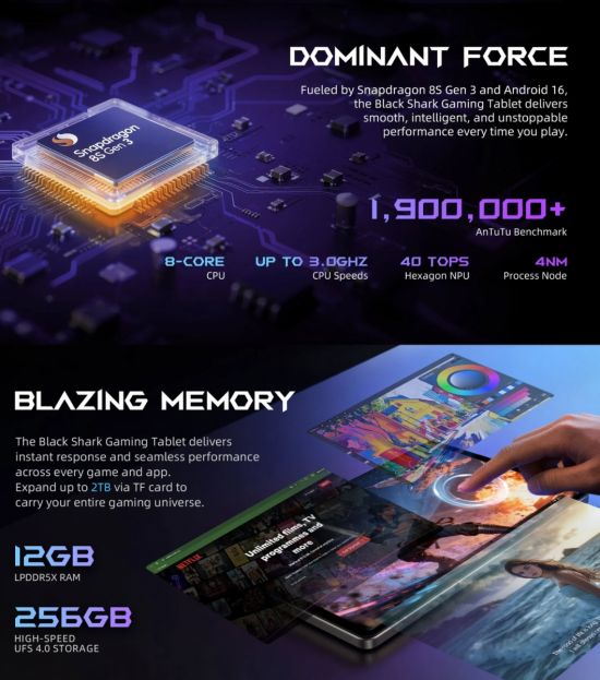 Black Shark Gaming Tablet