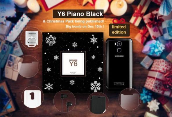 Smartphone-ul Doogee Y6 primeşte o versiune specială de Crăciun, care va sosi pe 12 decembrie, în nuanţa "piano black"