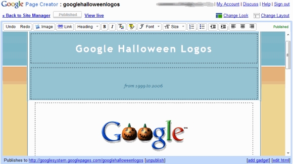 Google Page Creator