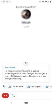 Google Call Screen