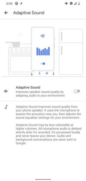 Pixel 5 Adaptive Sound