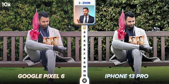 Zoom Google Pixel 6 Pro vs iPhone 13 Pro