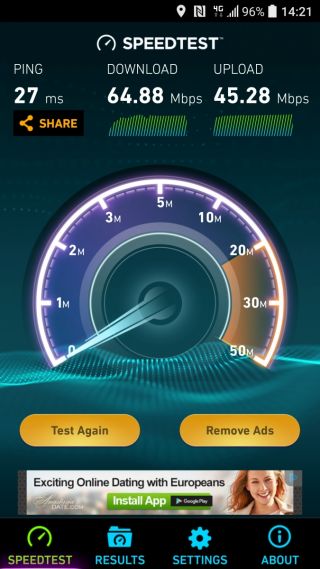 HTC 10 speedtest
