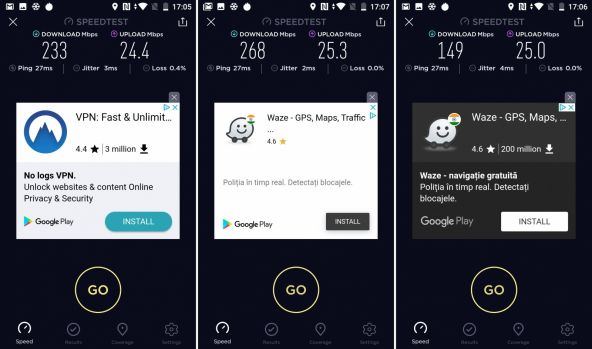 Speedtest HTC U11 Life