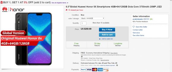 Huawei honor 8x