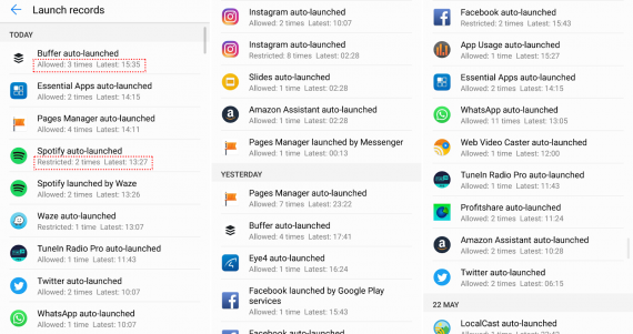 Huawei P20 Pro management aplicatii
