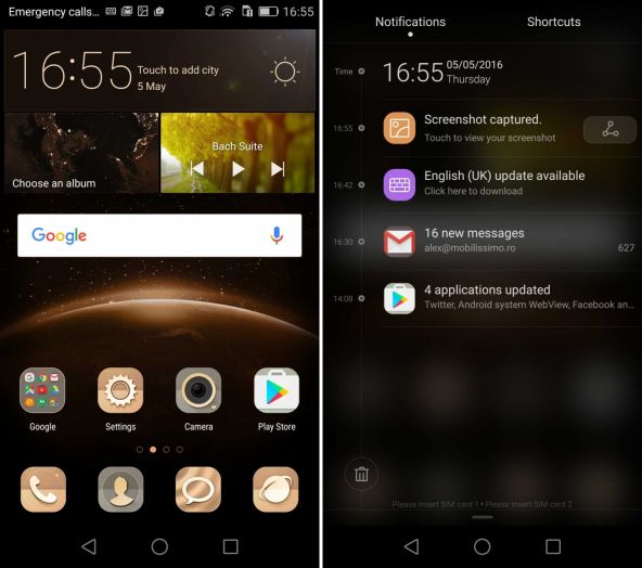 Interfata grafica Huawei G8
