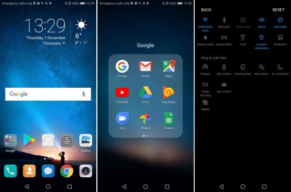 Interfata grafica Huawei Mate 10 Lite