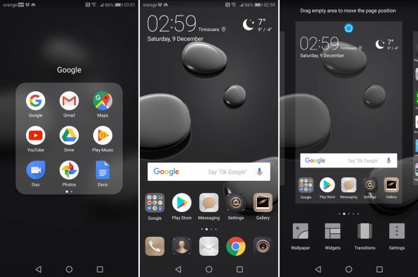 Interfata grafica Huawei Mate 10 Pro