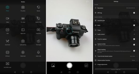 Interfata camera Huawei MediaPad M3