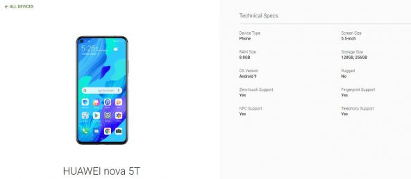 Huawei Nova 5T