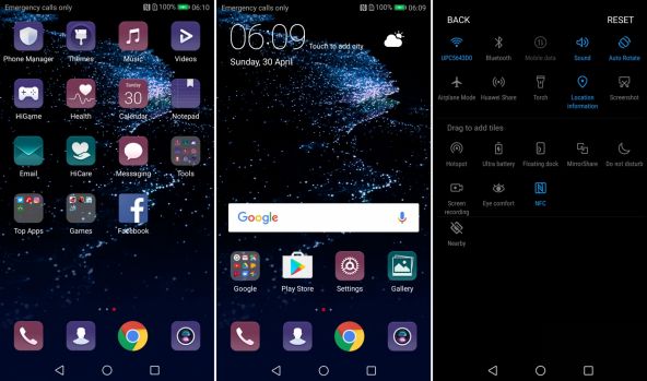 Interfata grafica Huawei P10 Lite