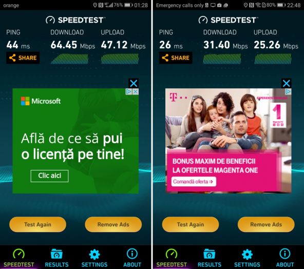 Speedtest Huawei P10