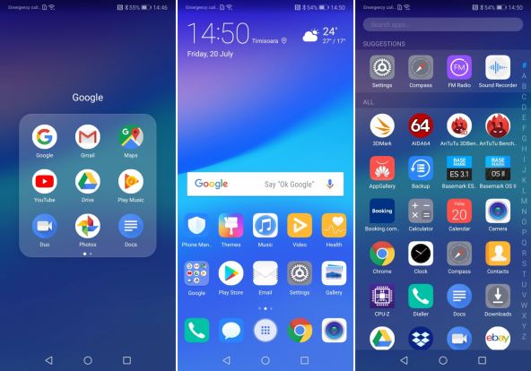 Interfata grafica Huawei P20 Lite