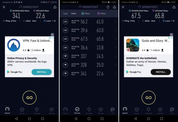 Speedtest Huawei P20 Pro