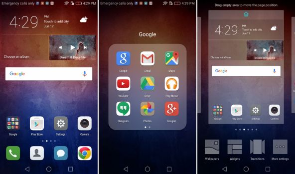 Interfata grafica Huawei P9 Lite