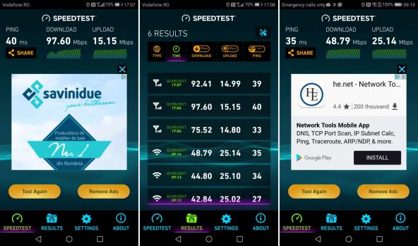 Speedtest Huawei P9 Lite (2017)