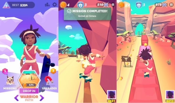 Infinite Skater Review (Huawei P9): Subway Surfers se întâlneşte cu Monument Valley într-un runner mistic (Video)