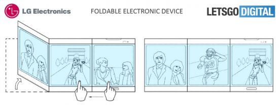 Brevet smartphone pliabil LG